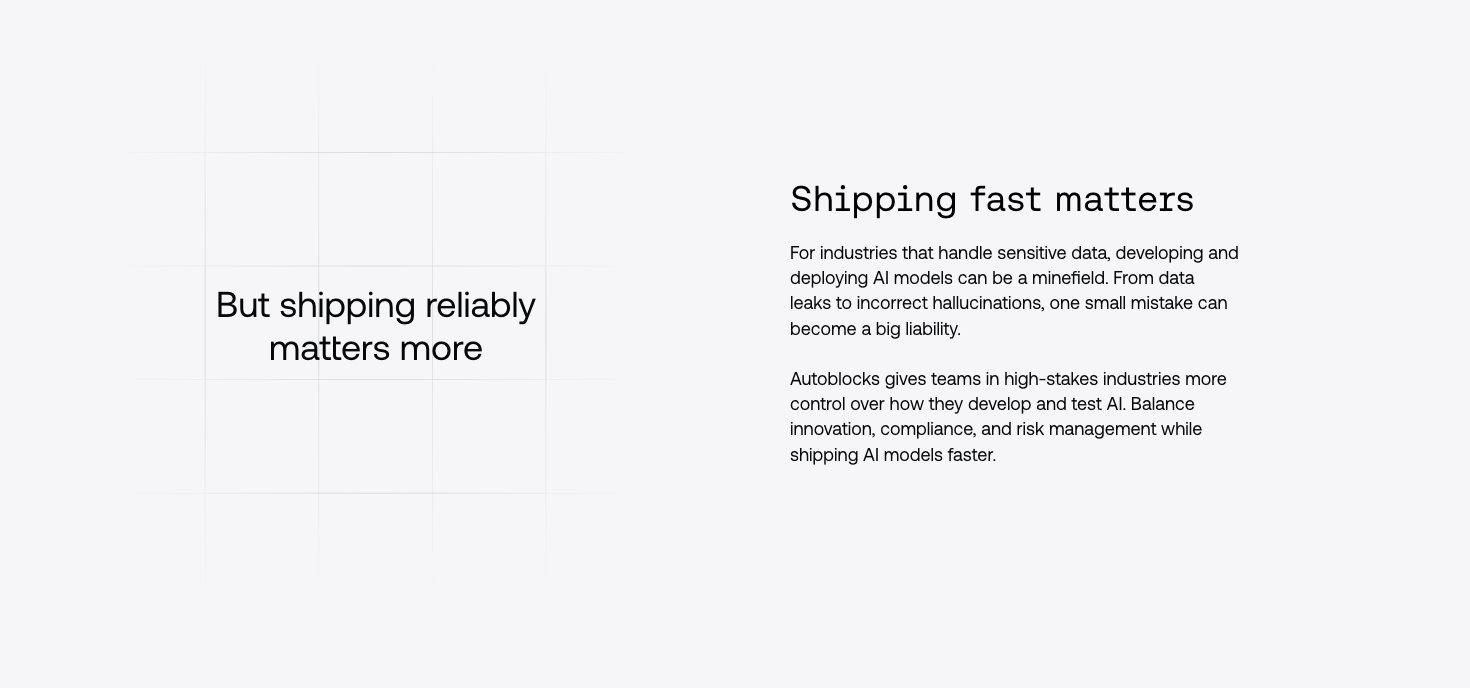 Autoblocks — But shipping reliably matters more